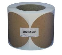 Lot de 500 autocollants ronds en papier kraft - Diamètre : 20, 30, 40, 50, 60, 80 et 100 mm - Rectangulaires - 50 x 50, 75 x 50 et 100 x 50 mm - Étiquettes autocollantes pour écrire - Marron (diamètre