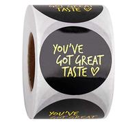 Lot de 500 autocollants ronds faits à la main avec inscription « You 've Got Great Taste » pour cadeaux faits maison