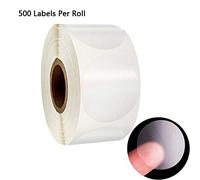 Lot de 500 autocollants ronds transparents pour bouquet, enveloppes, cartes de vœux, autocollants d'emballage pour cils professionnels