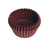 Lot de 500 caissettes à cupcakes, 7 cm de diamètre supérieur, marron café/blanc, très résistantes à la graisse pour la pâtisserie, la cuisine et les desserts (marron, 100 pièces)