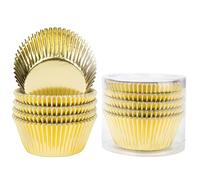 Lot de 500 caissettes à cupcakes de couleurs mélangées - Doré, argent, or rose, bleu, rouge - Parfait pour la cuisson avec friteuse à air, muffins et cupcakes
