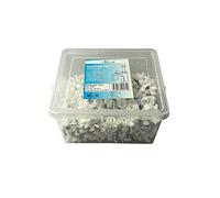 Lot de 500 clips de câble ronds de type K Blanc 7 mm