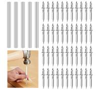 Lot de 500 Clous de Plinthe à Double Tête Sans Couture pour Plinthe, Clou À Double Tête, Ligne De Pied Clous Sans Marques Vis de Sécurité Invisibles, avec 5 Outil de Manchon, pour Tapissier, Placages