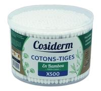 Lot de 500 cotons-tiges en bambou | 100 % respectueux de l'environnement et biodégradables | Cotons-tiges Q Tips | Écouteurs compostables en bambou | Emballage plastique recyclé