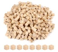 Lot de 500 cubes en bois non traité - Svalor - 10 mm - Blancs - Décoration pour bricolage, peinture, artisanat, décoration, puzzles, chiffres
