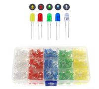 Lot de 500 diodes LED 3 mm et 5 mm pour les amateurs de bricolage engagés dans des projets basés et des activités scientifiques (3 mm)