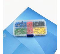 Lot de 500 embouts de câble en cuivre Bootlace Cooper, connecteur à, câble isolé, borne d'extrémité de broche VE7508.