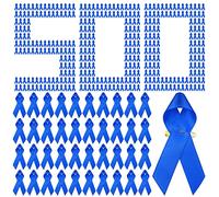 Lot de 500 épingles à ruban bleu de sensibilisation au cancer du côlon contre la maltraitance des enfants, épingles à ruban de sensibilisation au cancer de la prostate avec épingles de sûreté pour