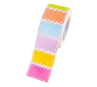 Lot de 500 étiquettes adhésives rectangulaires colorées avec le code couleur amovible | Autocollants d'organisation | Étiquettes colorées pour documents, cahiers, meubles et archives