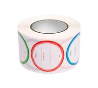 Lot de 500 étiquettes autocollantes amovibles inscriptibles de 3,8 cm pour contenants alimentaires, fournitures de bureau, utilisation à la maison, à l'école