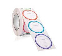 Lot de 500 étiquettes autocollantes amovibles inscriptibles de 3,8 cm pour contenants alimentaires, fournitures de bureau, maison, école, cuisine