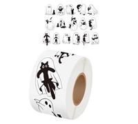Lot de 500 étiquettes autocollantes d'Halloween fantomatiques pour scrapbooking, journal, ordinateur portable, étui de téléphone, décoration de fête, autocollant mural amovible