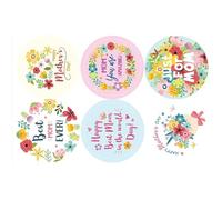 Lot de 500 étiquettes autocollantes Happy Mother's Day de 2,5 cm pour sceau, enveloppe, carton, emballage de fête des mères, décoration d'intérieur