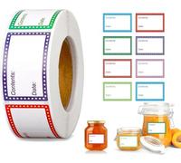 Lot de 500 étiquettes autocollantes pour étiquetage - 25 x 40 mm - Étiquettes vierges pour verres, confitures, bouteilles, sachets