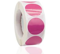 Lot de 500 étiquettes autocollantes rondes en papier brillant pour loisirs créatifs, sacs cadeaux, cartes et enveloppes Rose 25 mm
