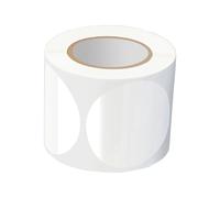 Lot de 500 étiquettes autocollantes rondes en PVC transparent pour enveloppes, emballage d'expédition