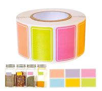 Lot de 500 étiquettes de codage couleur rectangulaires - Étiquettes rectangulaires colorées pour organiser des dossiers, des inventaires, des emballages, des documents, des salles de classe et des