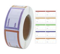 Lot de 500 étiquettes de congélation - 25 x 40 mm - Étiquettes autocollantes pour étiqueter des bocaux - Étiquettes autocollantes - Étiquettes de congélation - Étiquettes faites à la main - Étiquettes