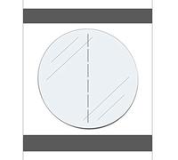 Lot de 500 étiquettes de fermeture transparentes avec Blackmark | Diamètre, perforation et quantité au choix / Ø 25 mm, perforées dans la longueur