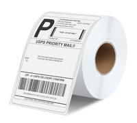 Lot de 500 étiquettes d'expédition thermiques perforées pour imprimantes Zebra et Rollo et la plupart des imprimantes thermiques, perforées, de qualité commerciale