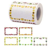 Lot de 500 étiquettes personnalisables avec bords colorés en PVC pour tableau noir pour organiser et trier