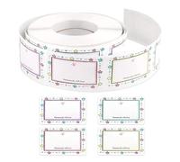 Lot de 500 étiquettes personnalisables avec bords colorés en PVC pour tableau noir pour organiser et trier