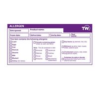 Lot de 500 étiquettes pour allergènes alimentaires - Faciles à décoller - Peuvent contenir des autocollants allergènes pour une préparation sûre des étiquettes alimentaires dans la restauration