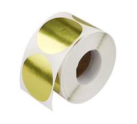Lot de 500 étiquettes rondes à code couleur dorée - 3,8 cm - Autocollants dorés - Grands pois - Étiquettes adhésives pour colis de boîte (doré)