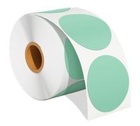 Lot de 500 étiquettes thermiques rondes de 5,1 cm - Vert - Pour expédition, entreprise, inventaire, vente au détail, code-barres