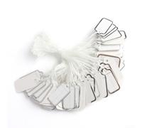 Lot de 500 étiquettes vierges imprimées personnalisées avec lanière dorée et argentée pour affichage des bords pour étiquettes de prix, cartes de prix de produits de base (argenté)