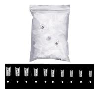 Lot de 500 faux ongles à presser pour nail art, système d'extension d'ongles creux, couverture complète, pointes courtes, outils artistiques, faux ongles lisses, ongles artificiels à haute résistance