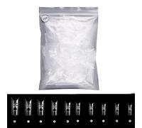 Lot de 500 faux ongles creux à presser en résine pour femmes et filles - Accessoires de manucure