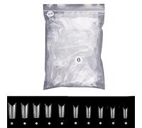 Lot de 500 faux ongles creux à presser pour couvrir les faux ongles en forme de goutte d'eau