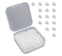 Lot de 500 fermoirs en silicone pour boucles d'oreilles - 4 x 4 mm, 4mm, Silicone de qualité supérieure