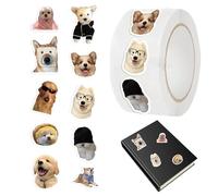 Lot de 500 feuilles d'autocollants en forme de chat mignon pour décoration de salle de ole, bureau, journal, scrapbooking, ordinateur portable, bouteille d'eau, livre, planche à roulettes