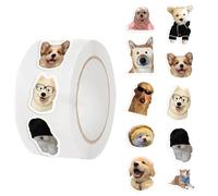 Lot de 500 feuilles d'autocollants en forme de chat mignon - Rouleau d'autocollants décoratifs en forme de chat avec 500 feuilles, matériau imprimé lumineux avec détails colorés, autocollant de salle