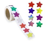 Lot de 500 feuilles d'autocollants étoiles scintillantes,gommettes étoiles autocollants multicolores,autocollants récompense pour enfants,pour scrapbooking, cartes de vœux, sacs, cadeaux, bricolage