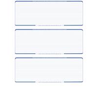 Lot de 500 feuilles de chèques laser pour ordinateur - 500 feuilles/1500 carreaux - Rayures bleues