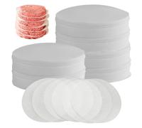 Lot de 500 feuilles de papier sulfurisé rond pour hamburger - 13 cm - Anti-adhésif - Passe au four à micro-ondes et au congélateur