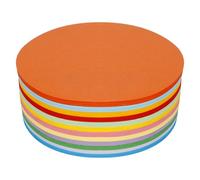 Lot de 500 feuilles de présentation, rondes, de 15 cm, 12 couleurs, en papier de bricolage, ronds, multicolores, métaplan, fournitures pour enseignants, pour bureau, école, présentation et modération