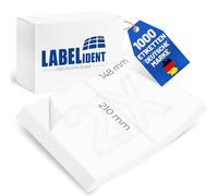Lot de 500 feuilles d'étiquettes laser autocollantes sur feuille DIN A4 - 210 x 148 mm - 1 000 étiquettes d'expédition au format A5, DHL, DPD, Fedex, GLS, Hermes, UPS
