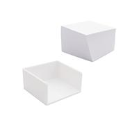 Lot de 500 feuilles mémo avec cube, 7,6 x 7,6 cm et blocs-notes vierges non adhésifs pour la maison, l'école, le bureau