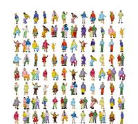Lot de 500 figurines d'architecture peintes pour trains miniatures assises et debout 1:200
