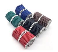 Lot de 500 fils de soudure électroniques en silicone souple étamé 3239 22 AWG, 24 AWG, 26 AWG, PVC, 30/40/50/60/100-300 mm(Blue,150MM_22AWG)