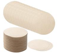 Lot de 500 filtres à café non blanchis en papier compatibles avec Aeropress - 64 mm - Filtres à café ronds de rechange naturels - Filtres en papier marron compatibles avec les machines à café expresso