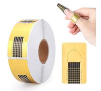 Lot de 500 formes à ongles avec numéros de marquage, idéal pour acrylique, polygel et gel de construction, guide de conseils pour salon et nail art, or et blanc