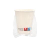 Lot de 500 gobelets en carton de 0,2 l, diamètre : 8 cm, 9,2 cm, blancs, emballés individuellement