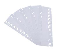 Lot de 500 languettes adhésives en PVC pour panneau perforé et panneau à lattes avec trou rond (crochet en J)