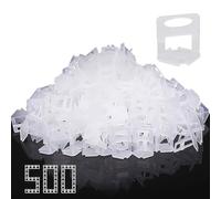 Lot de 500 Languettes de Nivellement pour Aide à la Pose de Carreaux, Bandes de Traction 3 mm Largeur du Joint, Carreaux Hauteur 3-15mm, Système de Nivellement des Carreaux.