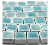 Lot de 500 mini carreaux de mosaïque (5 x 5 x 3 mm), bleu turquoise, WG02